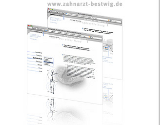 Internetseite f&uuml;r Zahnarzt Praxis